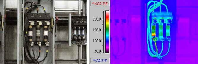 Electrical panel with thermal imaging
